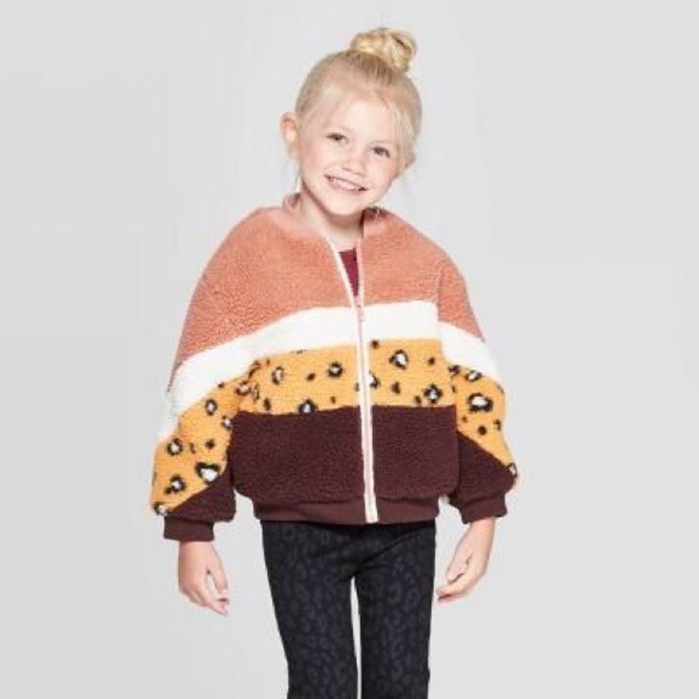 Girls Art Class Leopard Jacket